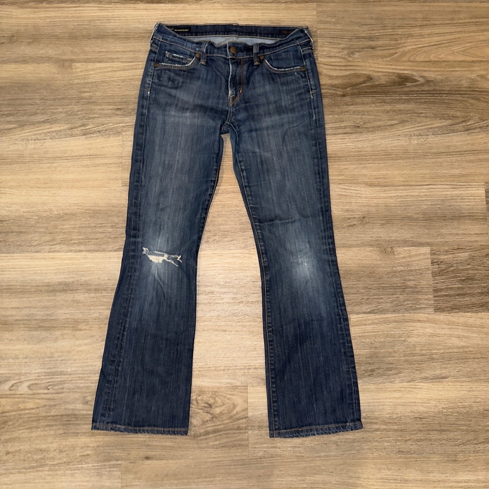 Citizens of Humanity Kelly 001 Bootcut Jeans Women 27 Low Rise‎ Dark Distressed